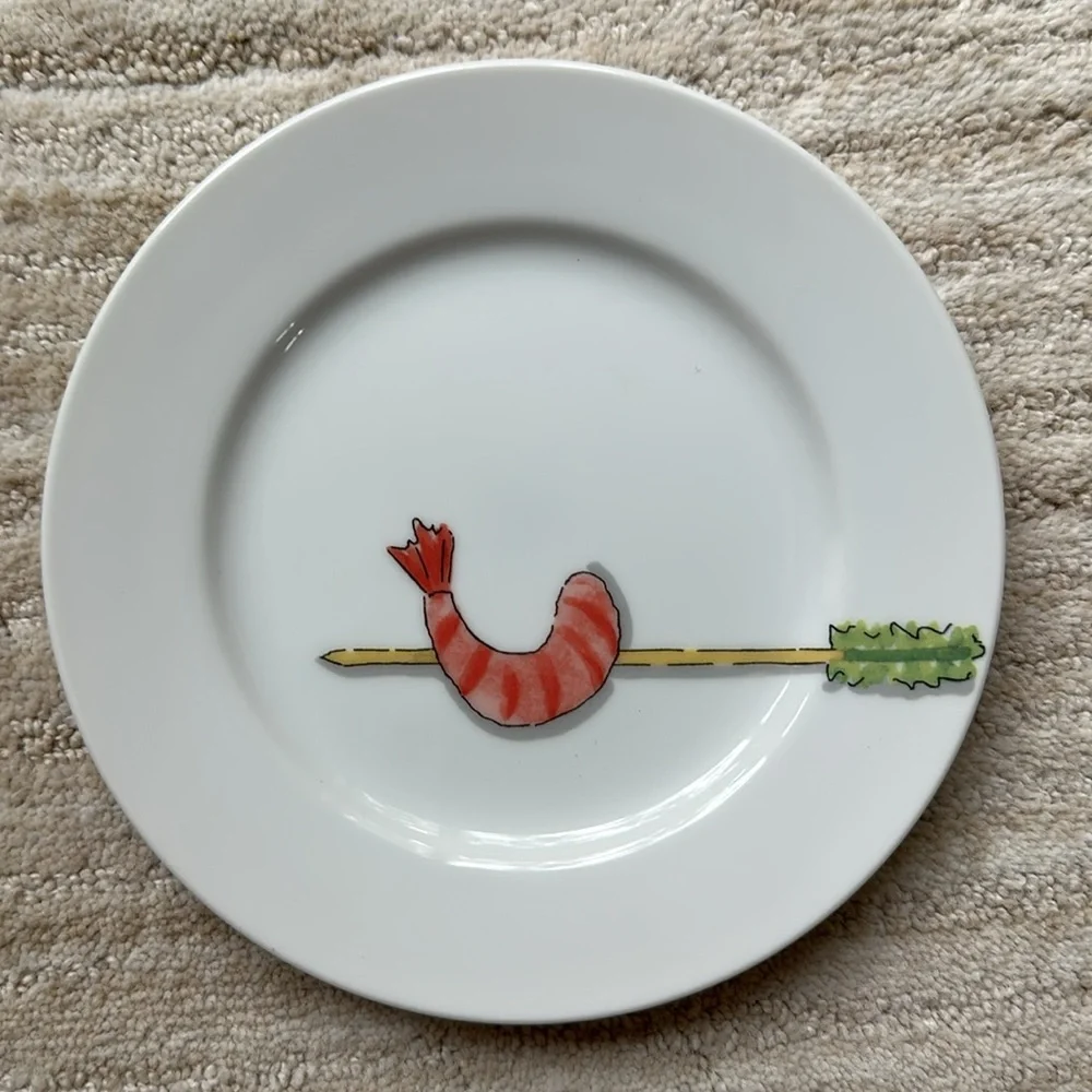 Crate & Barrel Tidbits Set of 6 Appetizer Plates 6½